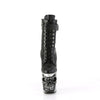 RAPTURE-1020STR-02 Plateau Stiefeletten - Schwarz Matt/Silber Totenkopf von Pleaser – Ansicht 2
