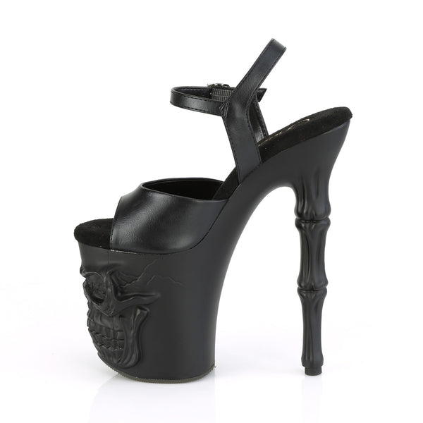 RAPTURE-809 Sandalette Plateauschuhe Skull Schwarz | Pleaser
