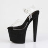 RAZZLE-808WR Plateau High Heel Sandaletten - Schwarz Matt Krokodilmuster von Pleaser – Ansicht 3