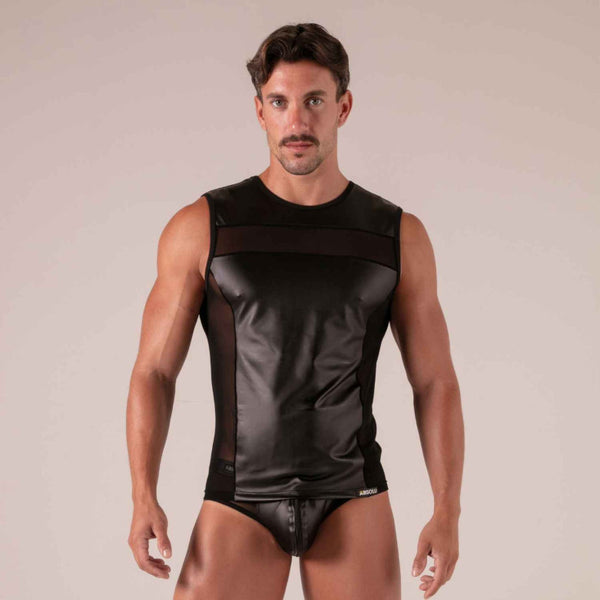 Rebel Tanktop Schwarz von Absolu Male – Ansicht 2