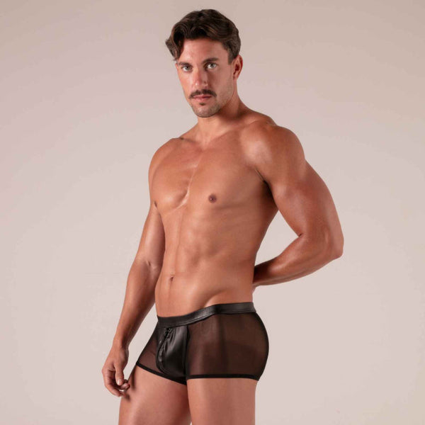 Rebel Retropants mit Reißverschluss Schwarz von Absolu Male – Ansicht 4
