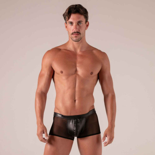 Rebel Retropants mit Reißverschluss Schwarz von Absolu Male – Ansicht 2