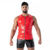 Rotes Latex Second Skin-Tank-Top von TOF Paris – Ansicht 4