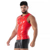 Rotes Latex Second Skin-Tank-Top von TOF Paris – Ansicht 3