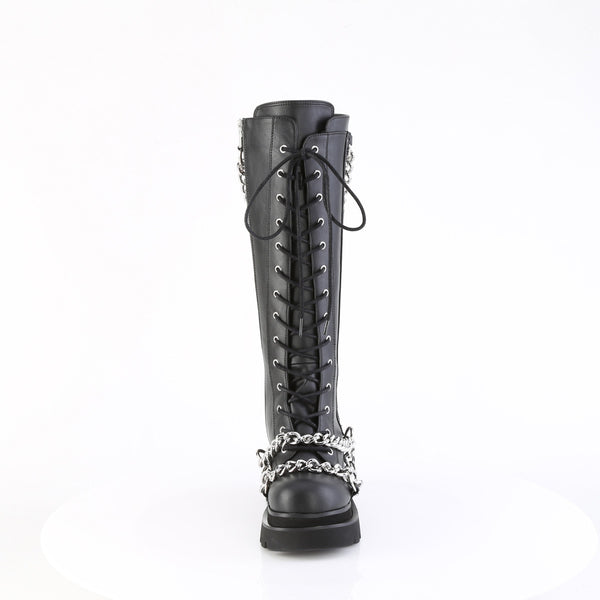 RENEGADE-215 Plateau Stiefel Schwarz Matt von DemoniaCult – Ansicht 2