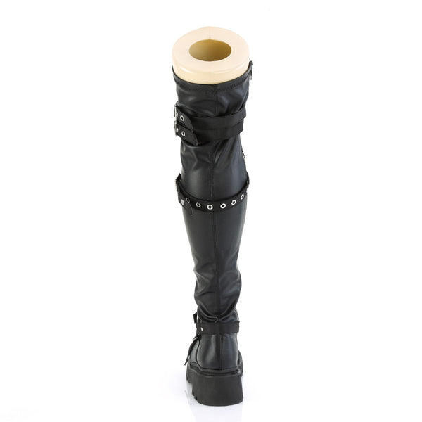 RENEGADE-320 Overknee Stiefel - Schwarz Matt | DemoniaCult SALE
