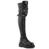 RENEGADE-320 Overknee Stiefel - Schwarz Matt | DemoniaCult SALE