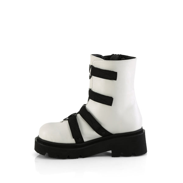 RENEGADE-50 Plateau Stiefel - Weiß Matt von DemoniaCult – Ansicht 3