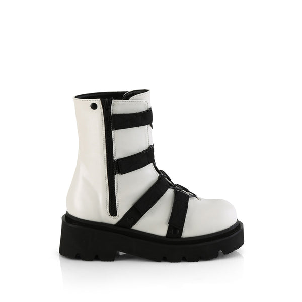 RENEGADE-50 Plateau Stiefel - Weiß Matt von DemoniaCult – Ansicht 5