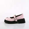 RENEGADE-56 Plateau Schuhe - Rosa Lack von DemoniaCult – Ansicht 3