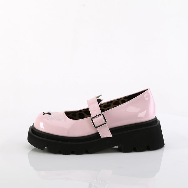 RENEGADE-56 Plateau Schuhe - Rosa Lack von DemoniaCult – Ansicht 3