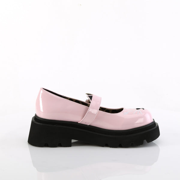 RENEGADE-56 Plateau Schuhe - Rosa Lack von DemoniaCult – Ansicht 5