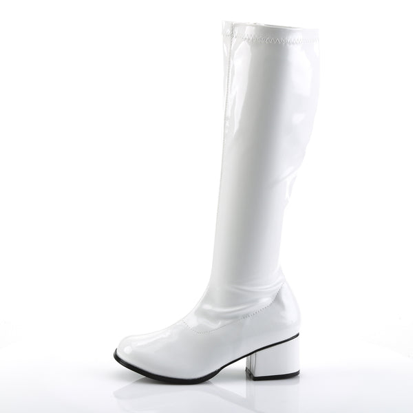 RETRO-300 Stiefel Lack Weiß von Funtasma – Ansicht 3