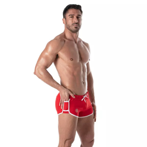 Retro Shorts - Rote Vintage-Shorts mit Push-up & Seitentaschen | TOF Paris