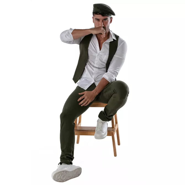 Reversible beret - White and khaki – Ansicht 21