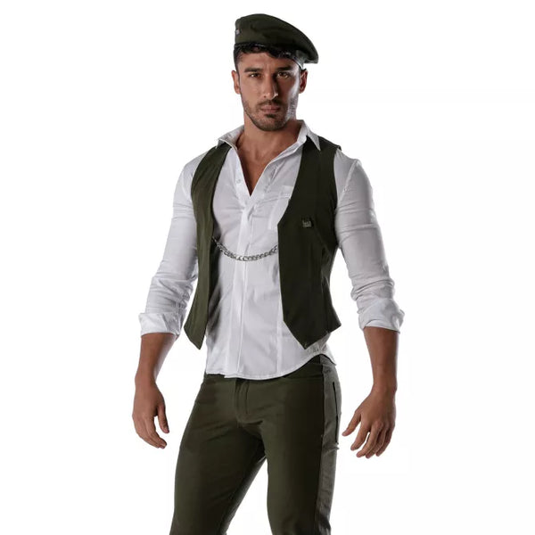 Reversible beret - White and khaki – Ansicht 31