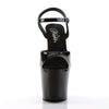 REVOLVER-709 Plateau Sandaletten Schwarz Lack von Pleaser – Ansicht 2