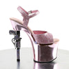 REVOLVER-709G Plateau Sandaletten Baby Pink Glitzer von Pleaser – Ansicht 5