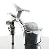 REVOLVER-709G Plateau Sandaletten Silber Chrome Glitzer von Pleaser – Ansicht 5