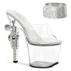 REVOLVER-712 Plateau Pantoletten Schwarz von Pleaser