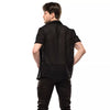 Kurzarm-Hemd Slim Fit mit Stretch-Spitze und Logo in Schwarz | TOF Paris