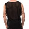 Schwarzes transparentes Tanktop aus elastischer Spitze von TOF Paris – Ansicht 3