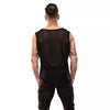 Schwarzes transparentes Tanktop aus elastischer Spitze von TOF Paris – Ansicht 4