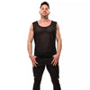 Schwarzes transparentes Tanktop aus elastischer Spitze von TOF Paris – Ansicht 5