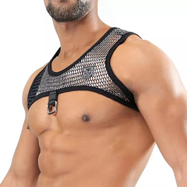 Silbernes Roman-Harness von TOF Paris – Ansicht 3