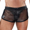 Herren Shorts Roman - Metallic Mesh im Gladiator-Style, Silber| TOF Paris