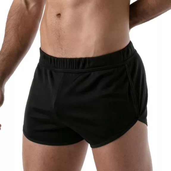 Laufshorts mit UV-Schutz und antibakteriellem Mikrofasermaterial, Schwarz | TOF Paris