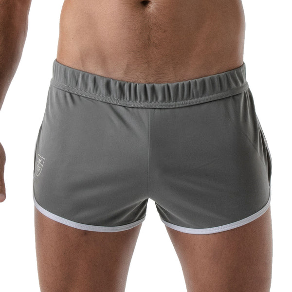 Laufshorts mit UV-Schutz und antibakteriellem Mikrofasermaterial, Grau | TOF Paris