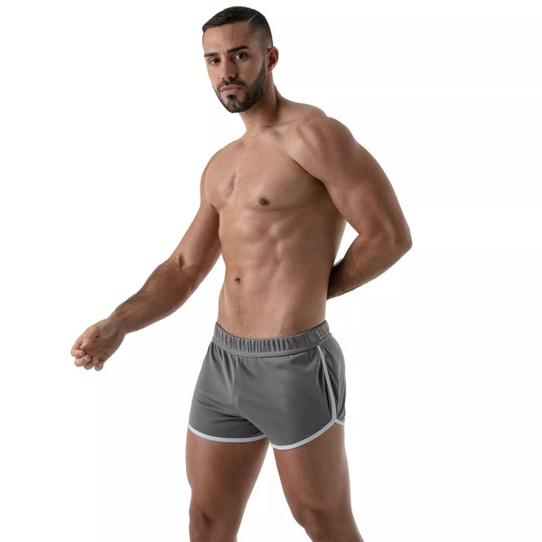 Laufshorts mit UV-Schutz und antibakteriellem Mikrofasermaterial, Grau | TOF Paris