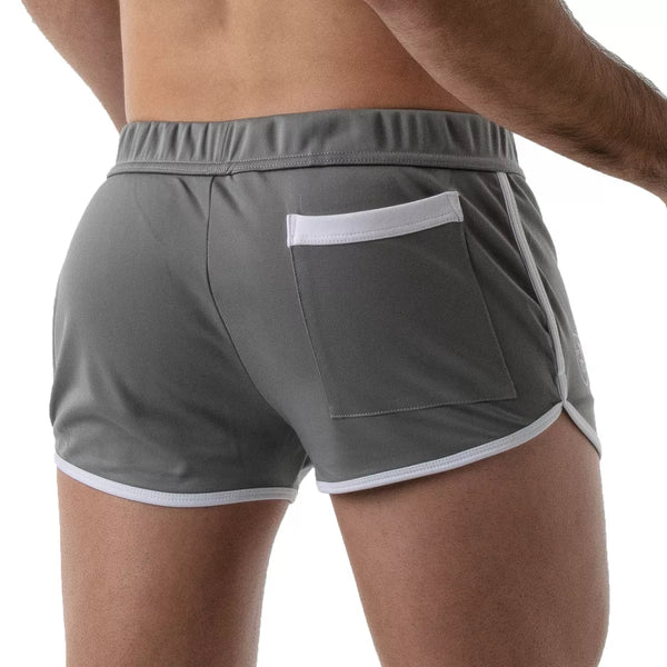 Laufshorts mit UV-Schutz und antibakteriellem Mikrofasermaterial, Grau | TOF Paris