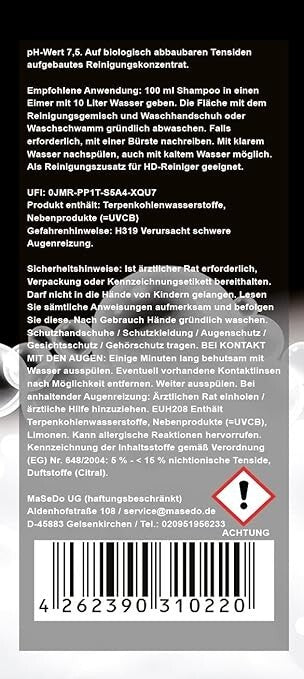 MiamiDeep Shiny Bubble Auto Shampoo - Autopflege-Reiniger mit Wachsversiegelung