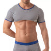 Blaues Sailor-Crop-Top von TOF Paris