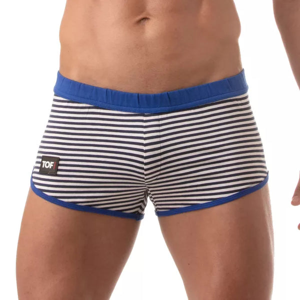 Blaue Sailor mini-Shorts von TOF Paris – Ansicht 2