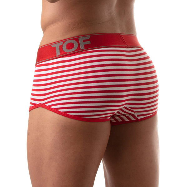 Boxershorts Sailor Stripe - Soft, tailliert mit XXL-Beutel, Rot | TOF Paris