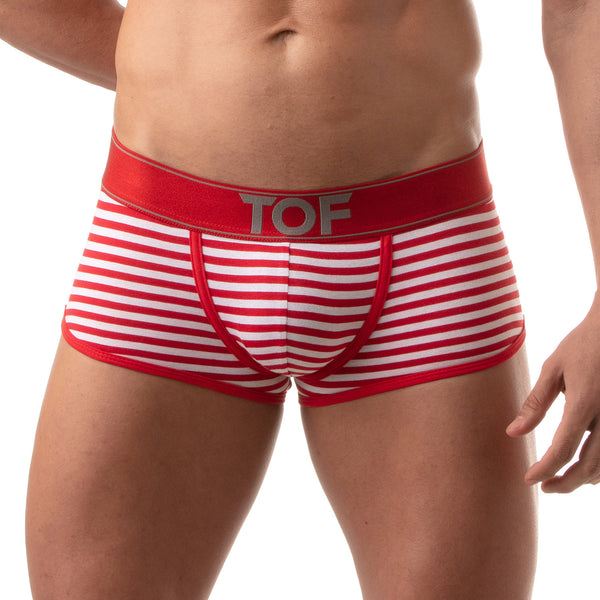 Boxershorts Sailor Stripe - Soft, tailliert mit XXL-Beutel, Rot | TOF Paris