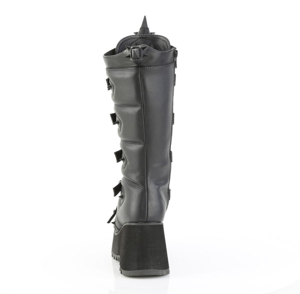 SCENE-157 Plateau Stiefel Schwarz Matt von DemoniaCult – Ansicht 4