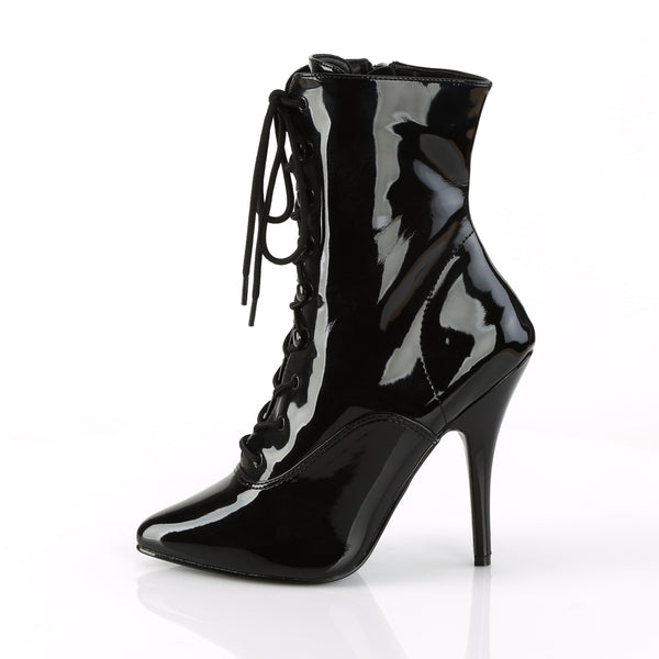 SEDUCE-1020 Stiefeletten Lack Schwarz von Pleaser – Ansicht 3