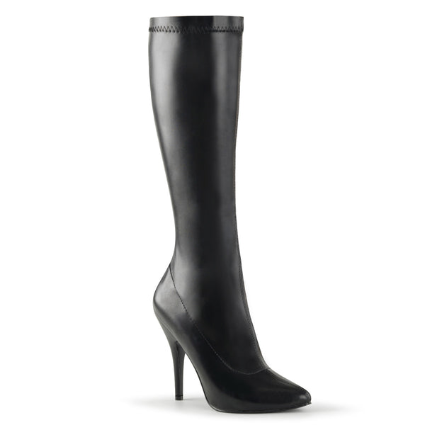 SEDUCE-2000 Stiefel Schwarz Matt von Pleaser