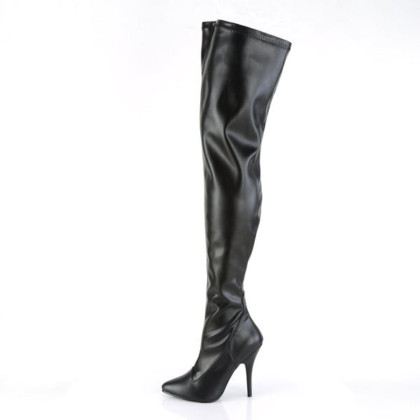 SEDUCE-3000 Overknee Stiefel Schwarz Matt von Pleaser – Ansicht 3