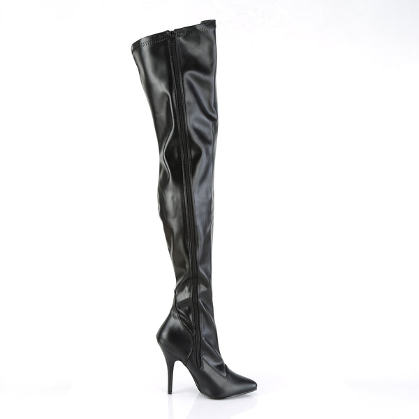 SEDUCE-3000 Overknee Stiefel Schwarz Matt von Pleaser – Ansicht 5