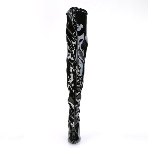 SEDUCE-3000 Overknee Stiefel Lack Schwarz | Pleaser SALE
