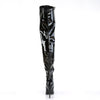 SEDUCE-3000 Overknee Stiefel Lack Schwarz | Pleaser SALE