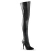 SEDUCE-3000 Overknee Stiefel Schwarz Matt von Pleaser