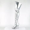 SEDUCE-3000 Overknee Stiefel Silber Matt von Pleaser – Ansicht 3