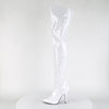 SEDUCE-3000 Overknee Stiefel Weiß Lack von Pleaser – Ansicht 3