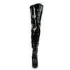SEDUCE-3000WC Overknee Weitschaftstiefel Schwarz Lack von Pleaser Pink Label – Ansicht 2